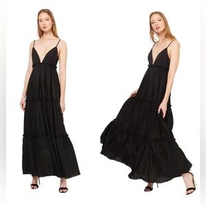 cami nyc jennelyn pleated maxi dress Jennelyn Chiffon Pleated Gown